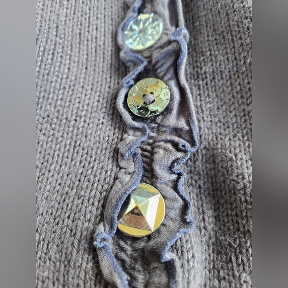 Pur Handknit Textured Vintage Inspired Cozy Fall Cardigan Size M Feminine - Picture 3 of 8